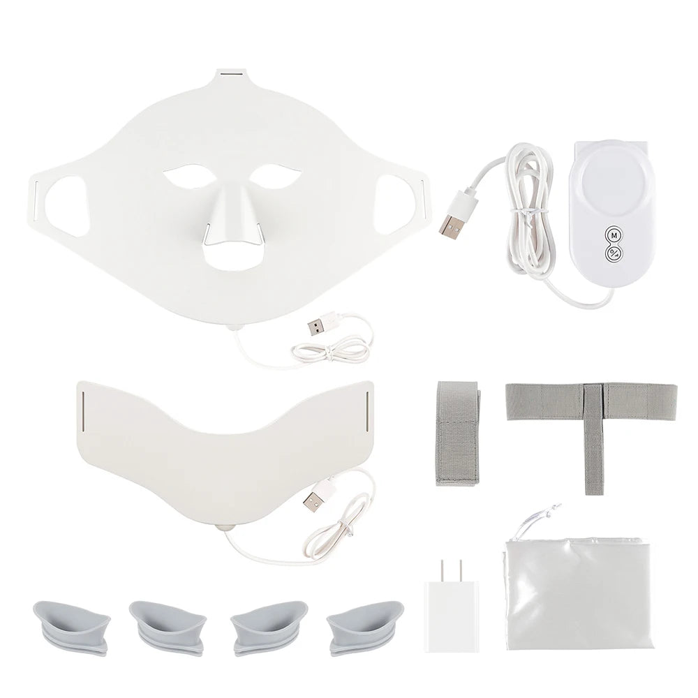 Foreverlily Silicone Led Facial Mask With Red Light Therapy
