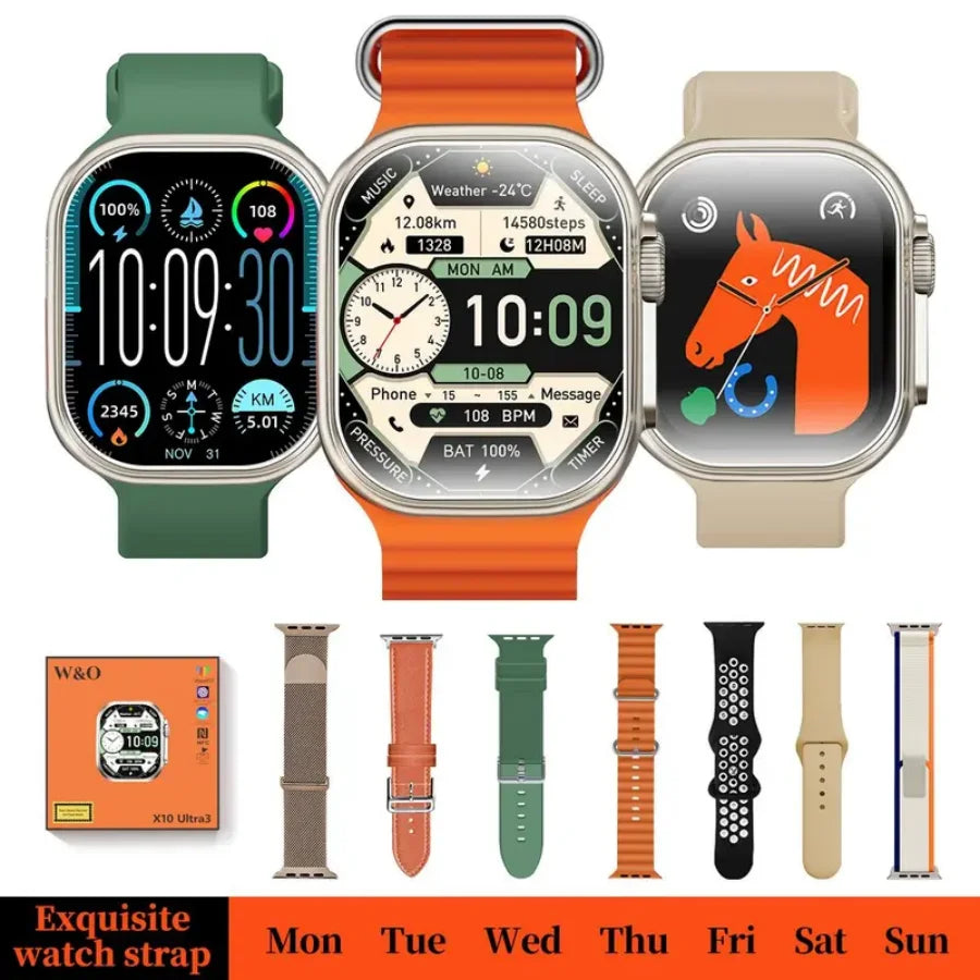 W&O Smart Watch With Call Function And Fitness Tracking