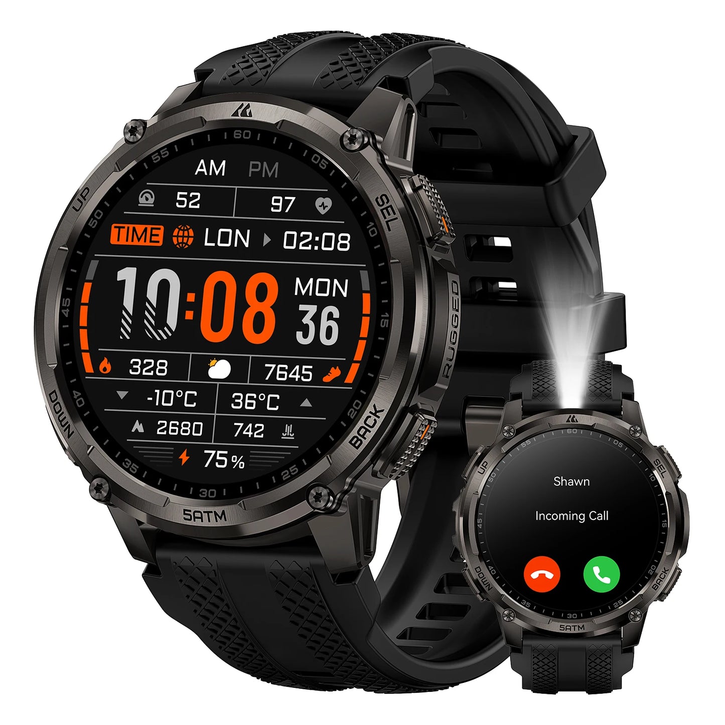 Kospet TANK T4C Rugged Smartwatch Dual GPS 50M Waterproof