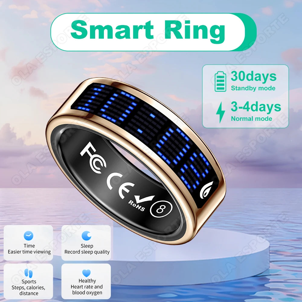 Ola Esporte Smart Ring With LED Display And Health Monitoring
