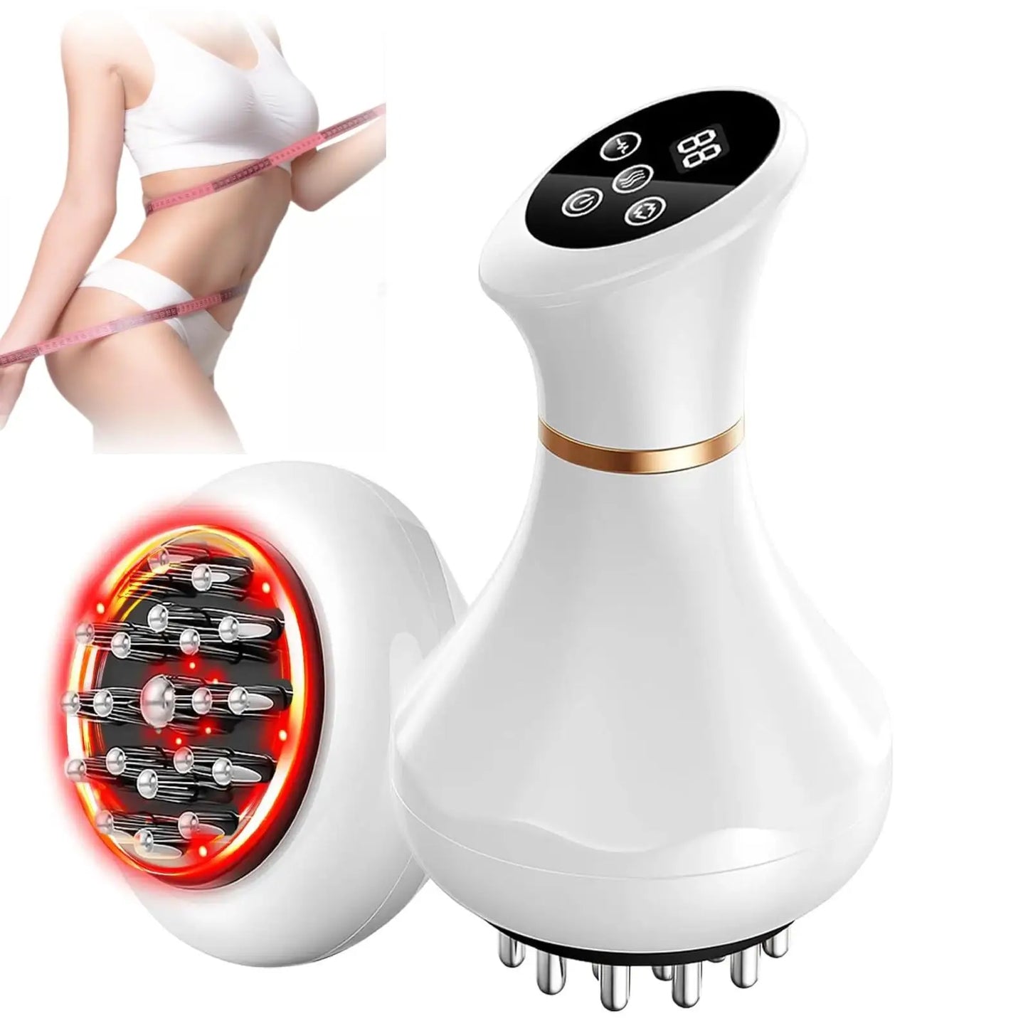 Jitesy Cordless Vibration Heating Lymphatic Drainage Massager For Body