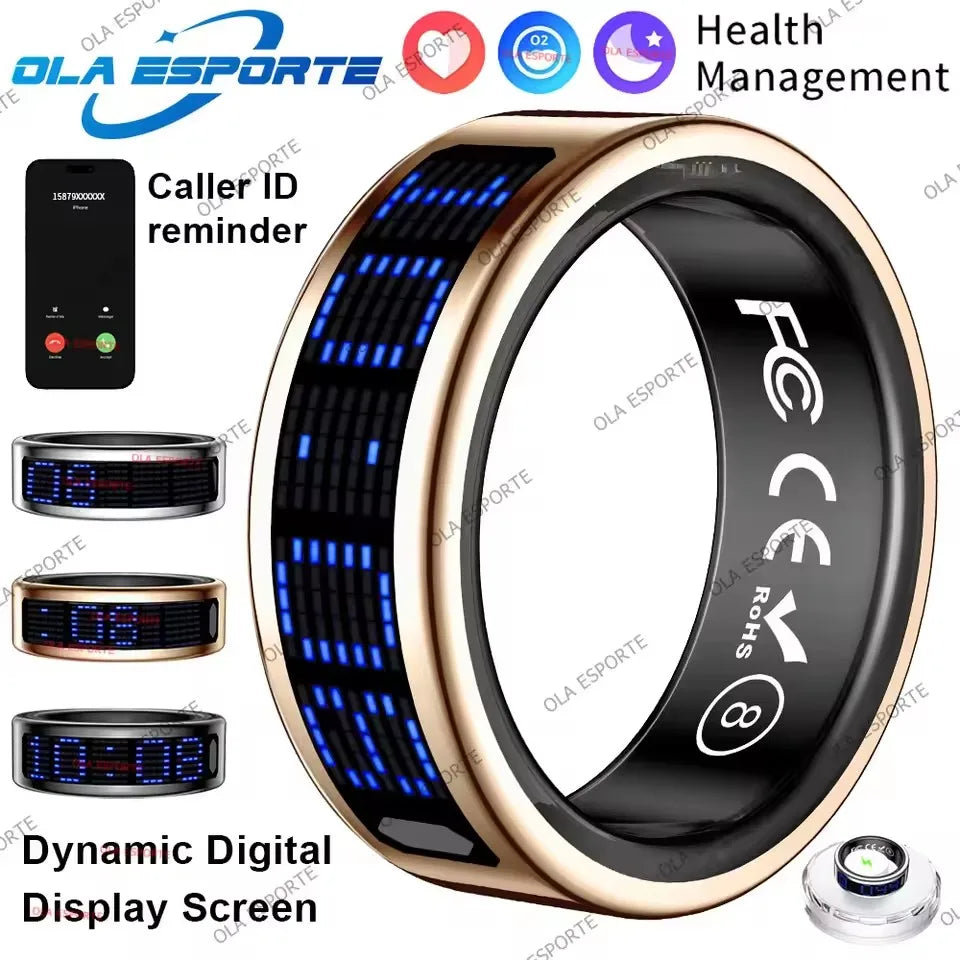 Ola Esporte Smart Ring With LED Display And Health Monitoring