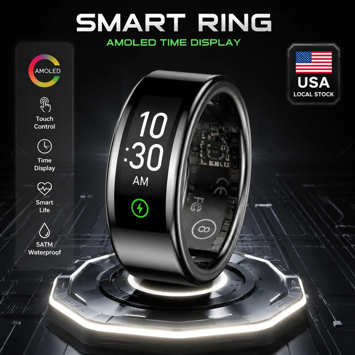 Ola Esporte Smart Ring With AMOLED Display And Health Tracking
