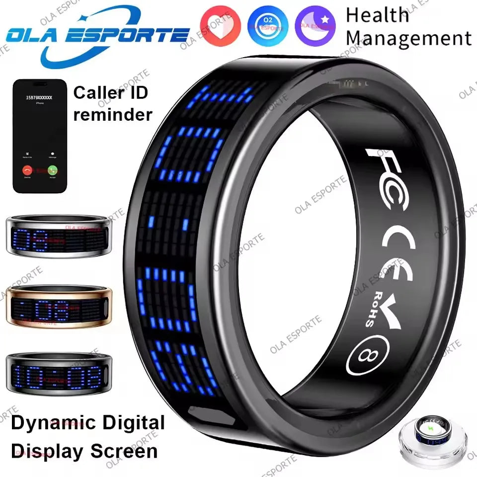 Ola Esporte Smart Ring With LED Display And Health Monitoring