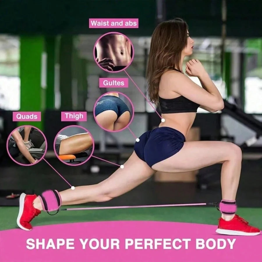 Ankle Resistance Bands Set For Leg Workouts And Home Gym