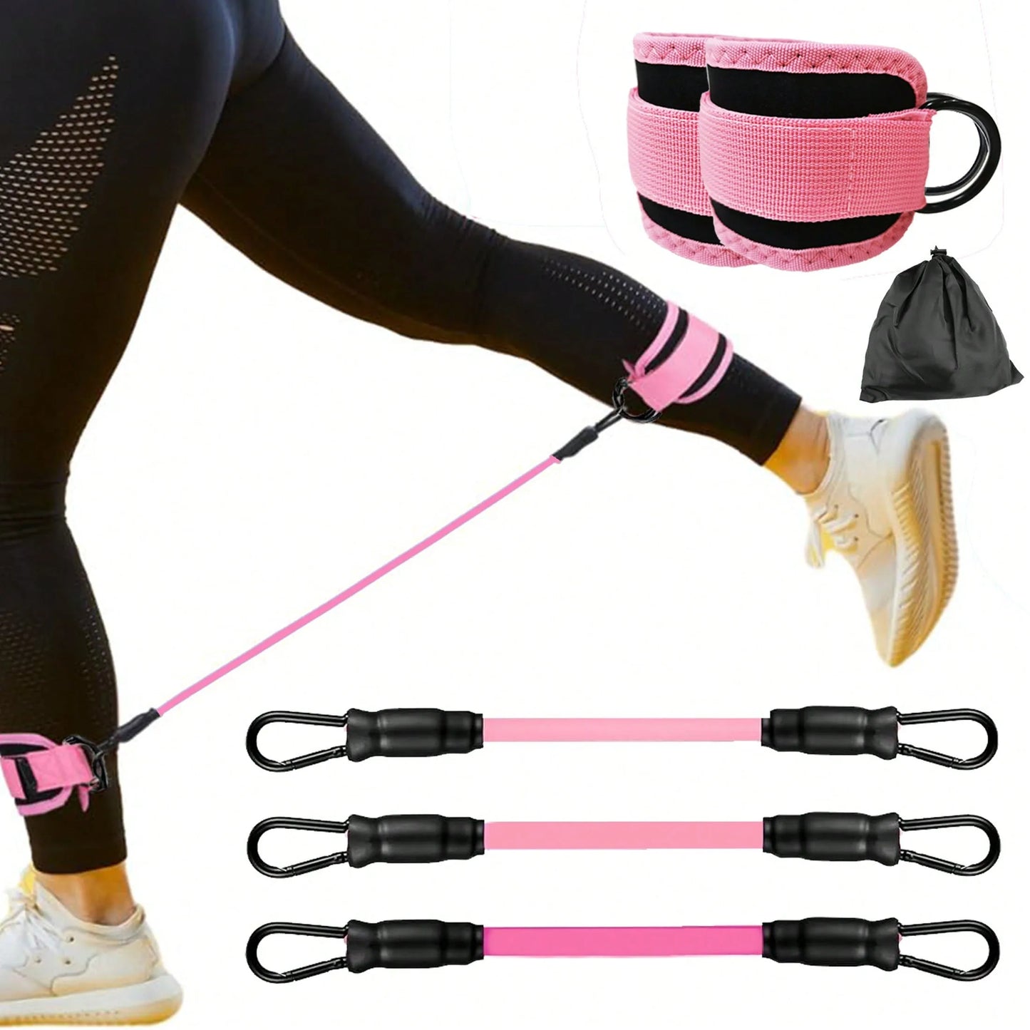 Ankle Resistance Bands Set For Leg Workouts And Home Gym