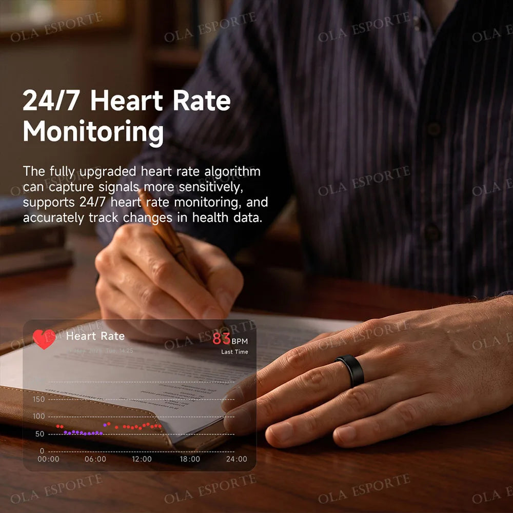 Ola Esporte Smart Ring Heart Rate Blood Oxygen Sleep Monitor