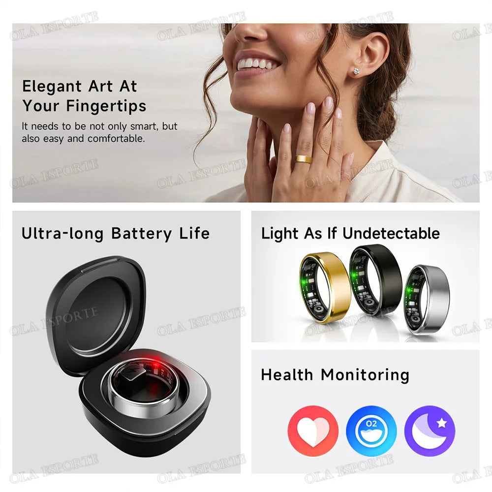 Ola Esporte Smart Ring Heart Rate Blood Oxygen Sleep Monitor