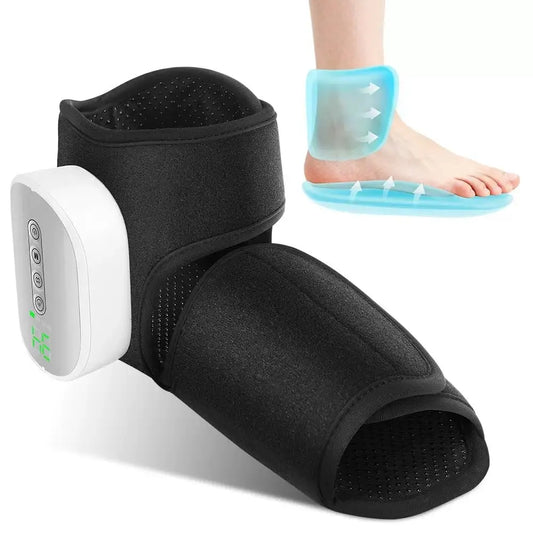 Heated Ankle And Foot Massager With Air Compression Therapy