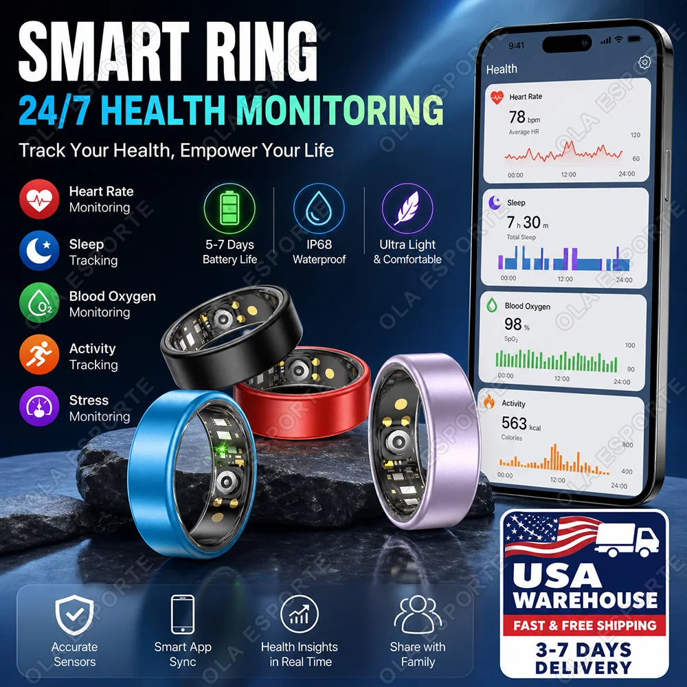 Ola Esporte Smart Ring Health, Sleep And Activity Monitor