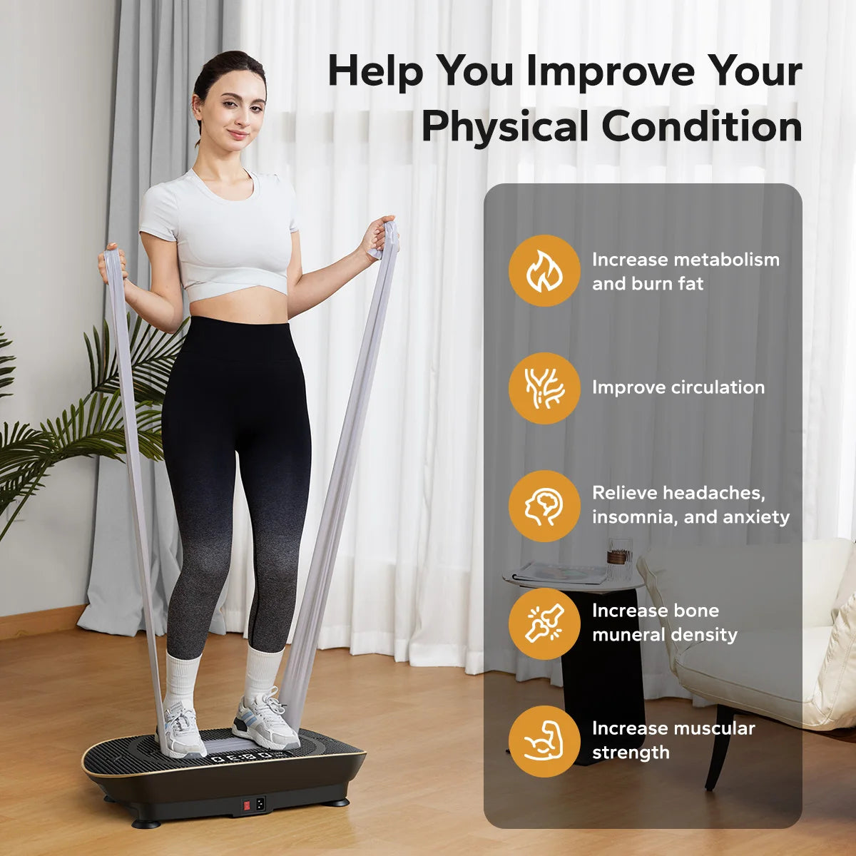 Merach Vibration Plate Exercise Machine For Whole Body Fitness Training