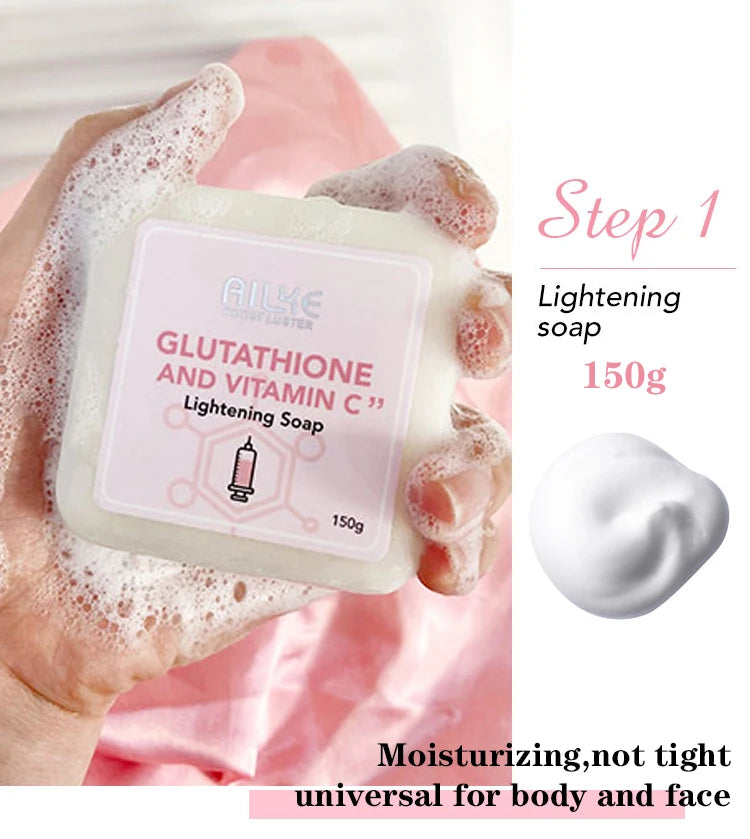 AILKE Glutathione and Vitamin C Brightening Moisturizing Skincare Set