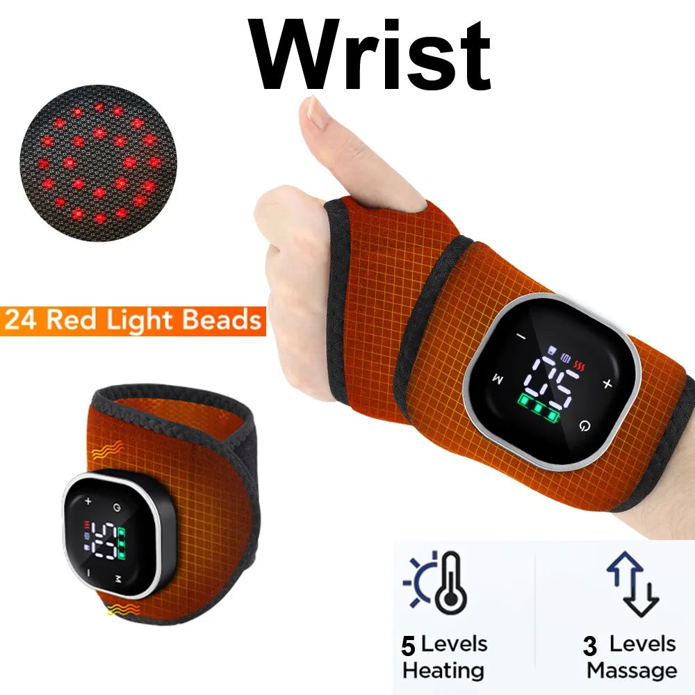 Hailicare Rechargeable Electric Heating Ankle Brace Vibration Massager
