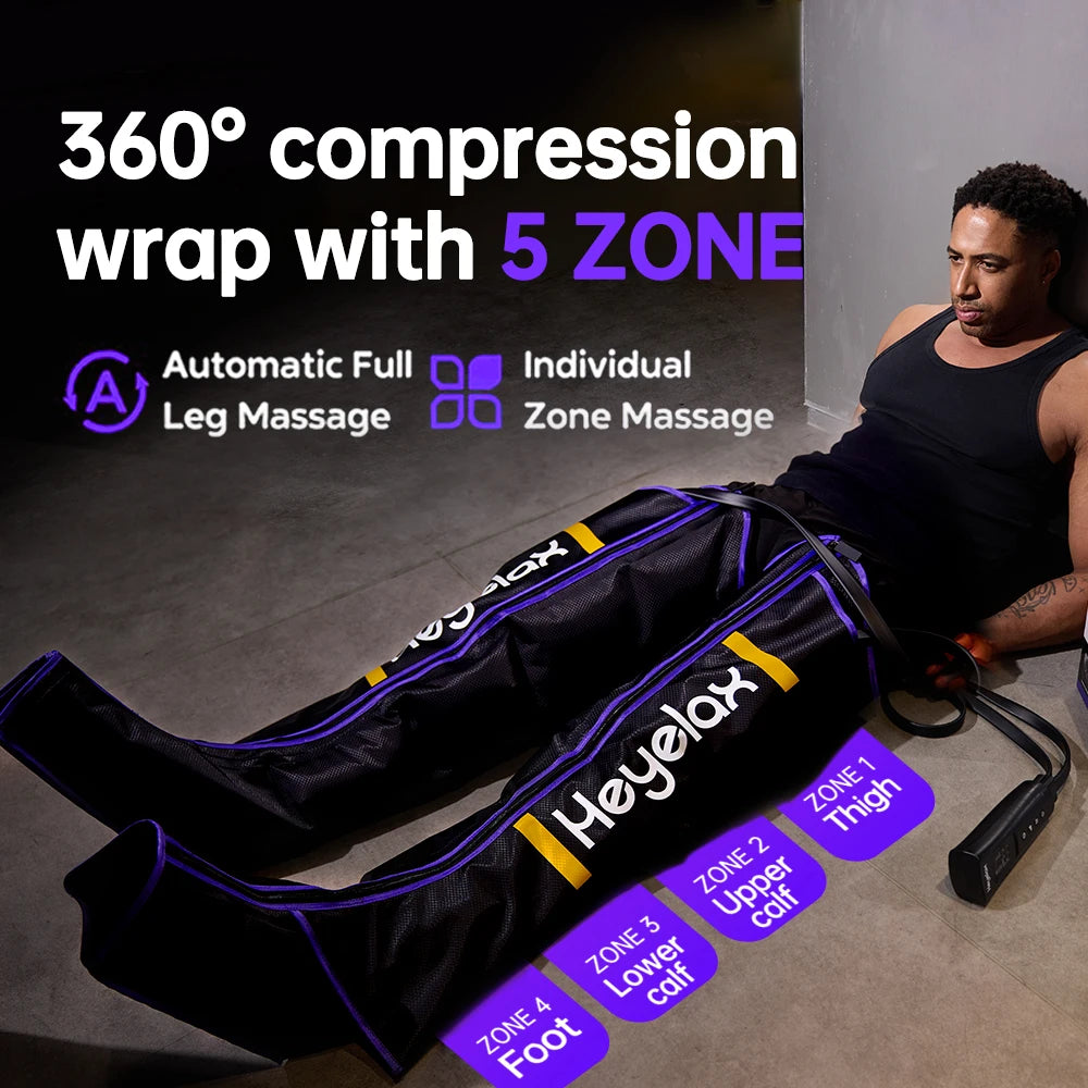 Heyelax Leg Compression Massager For Muscle Recovery And Pain Relief