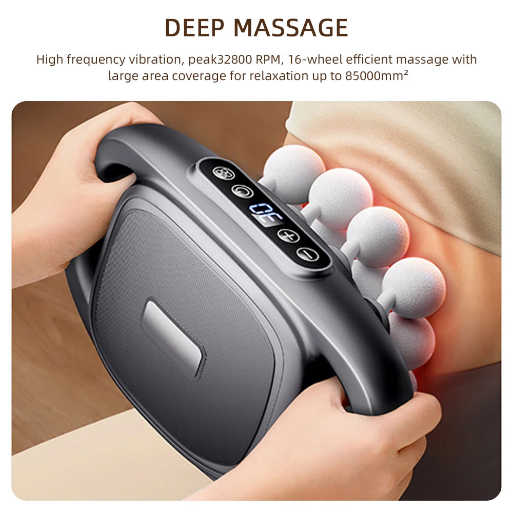 Foreverlily 16-Head Fascia Gun High-Frequency Vibration Massage