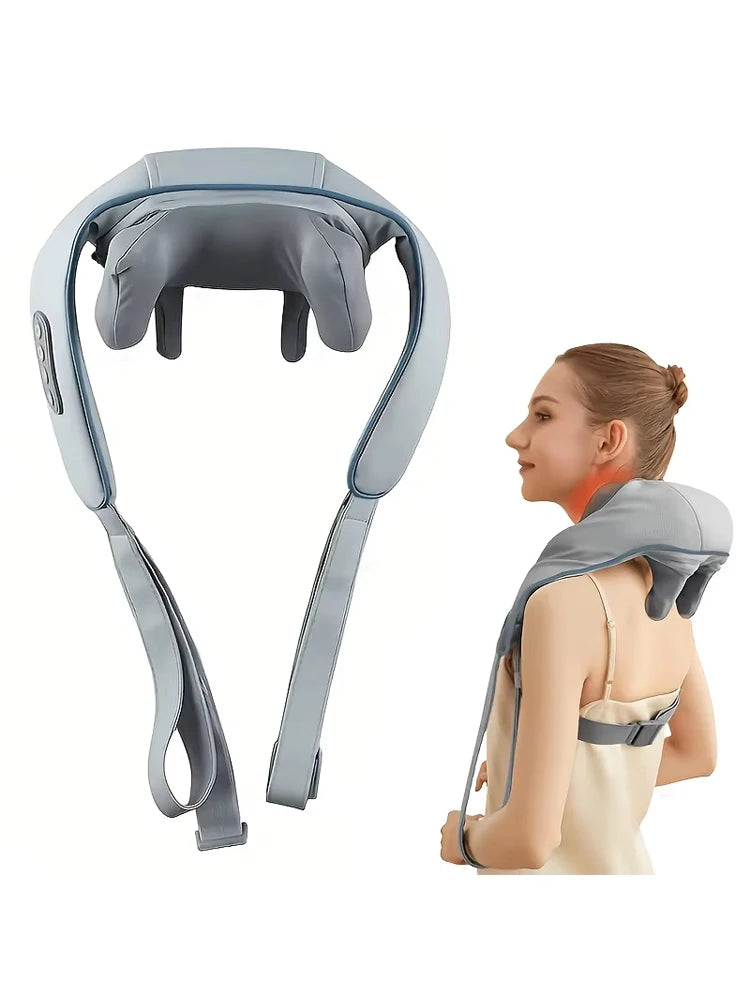 Shiatsu Neck And Shoulder Massager With Heat And Wireless Rechargeable
