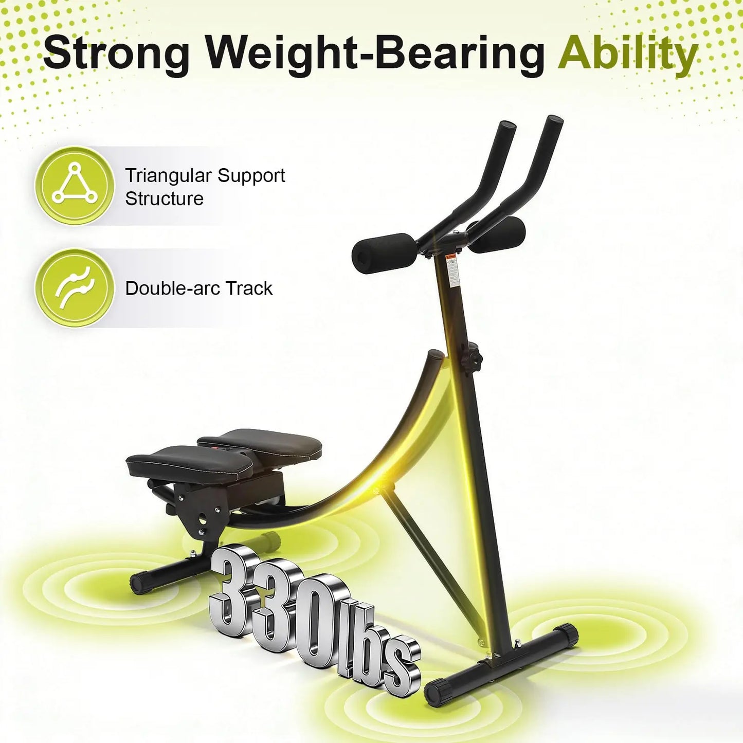 150kg Adjustable Abs Trainer Home Gym Core Machine Digital Counter