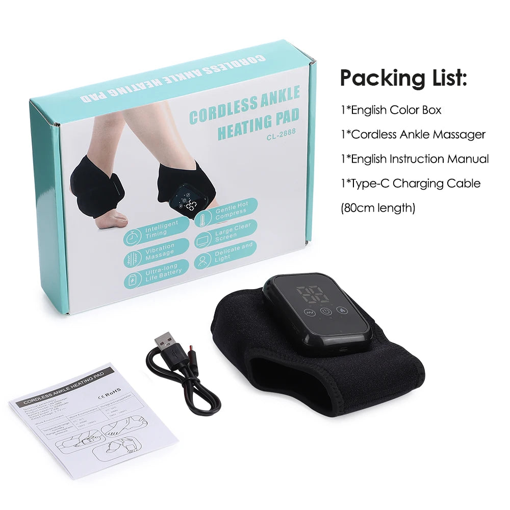 Hailicare Electric Ankle Massager With Heat And Vibration For Feet