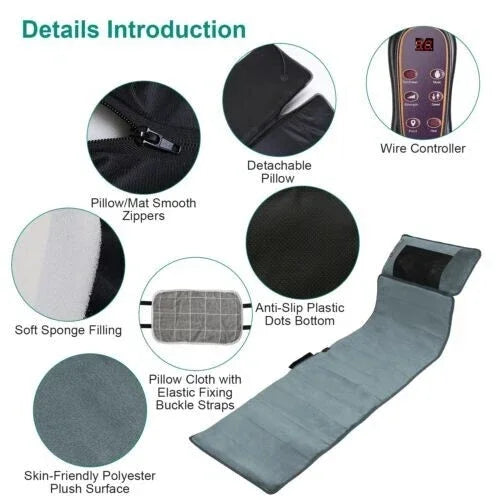 Electric Massage Mat Multifunction Full Body Massager With Heating