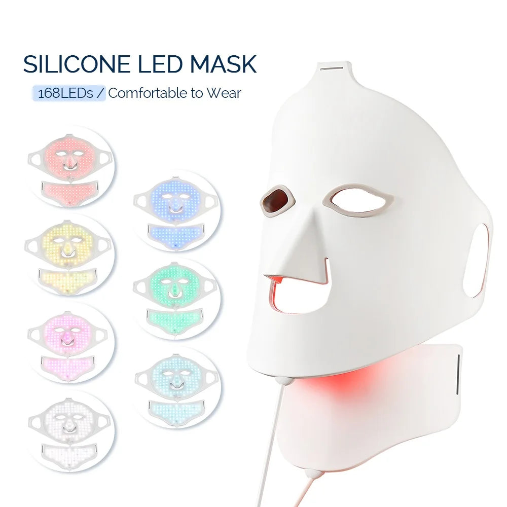 Foreverlily Silicone Led Facial Mask With Red Light Therapy