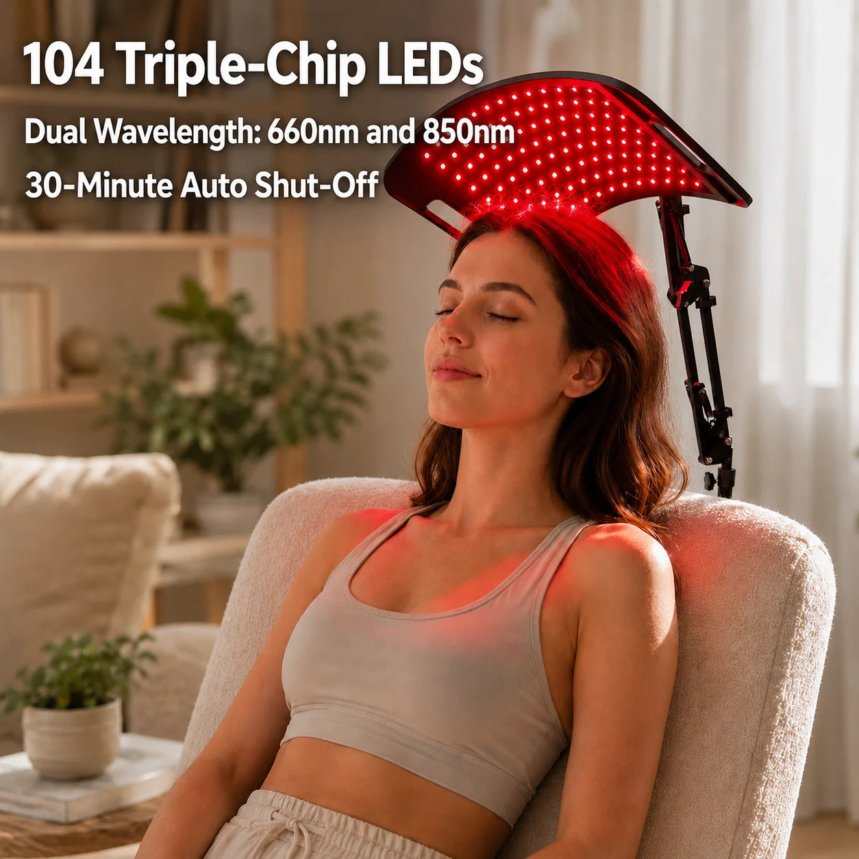 Near Infrared Light Panel 660Nm 850Nm With Adjustable Stand Timer