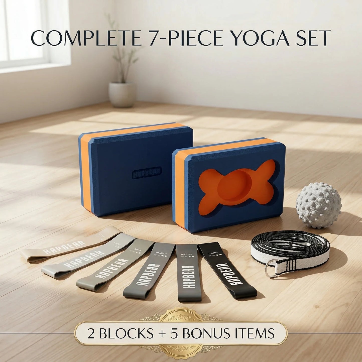 Hapbear Premium High Density Eva Foam Yoga Training Blocks