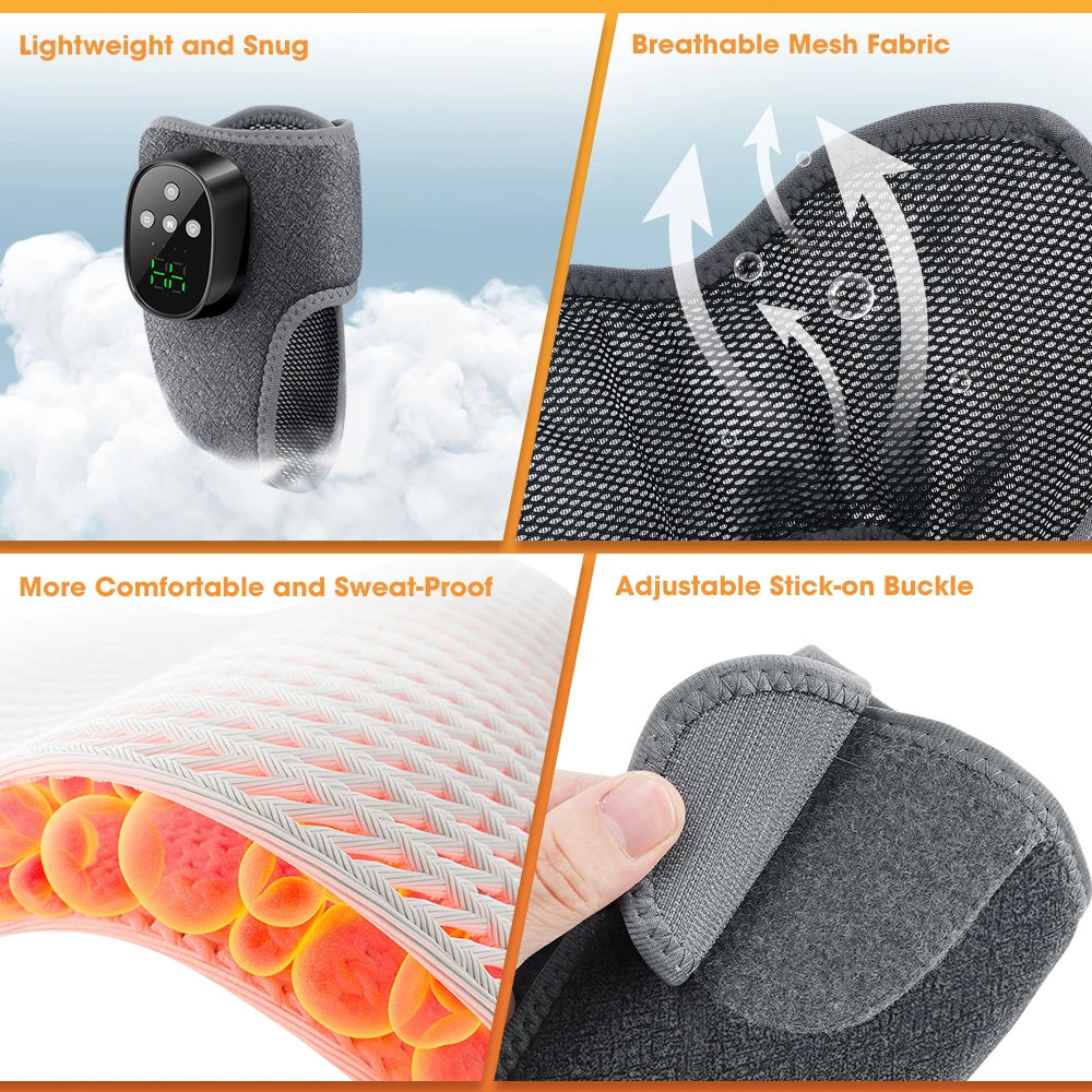 Hailicare Cordless Heated Electric Ankle Foot Massager With Vibrating Wrap