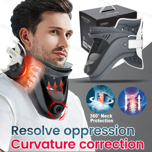 Cervical Neck Traction Device For Home Use And Support
