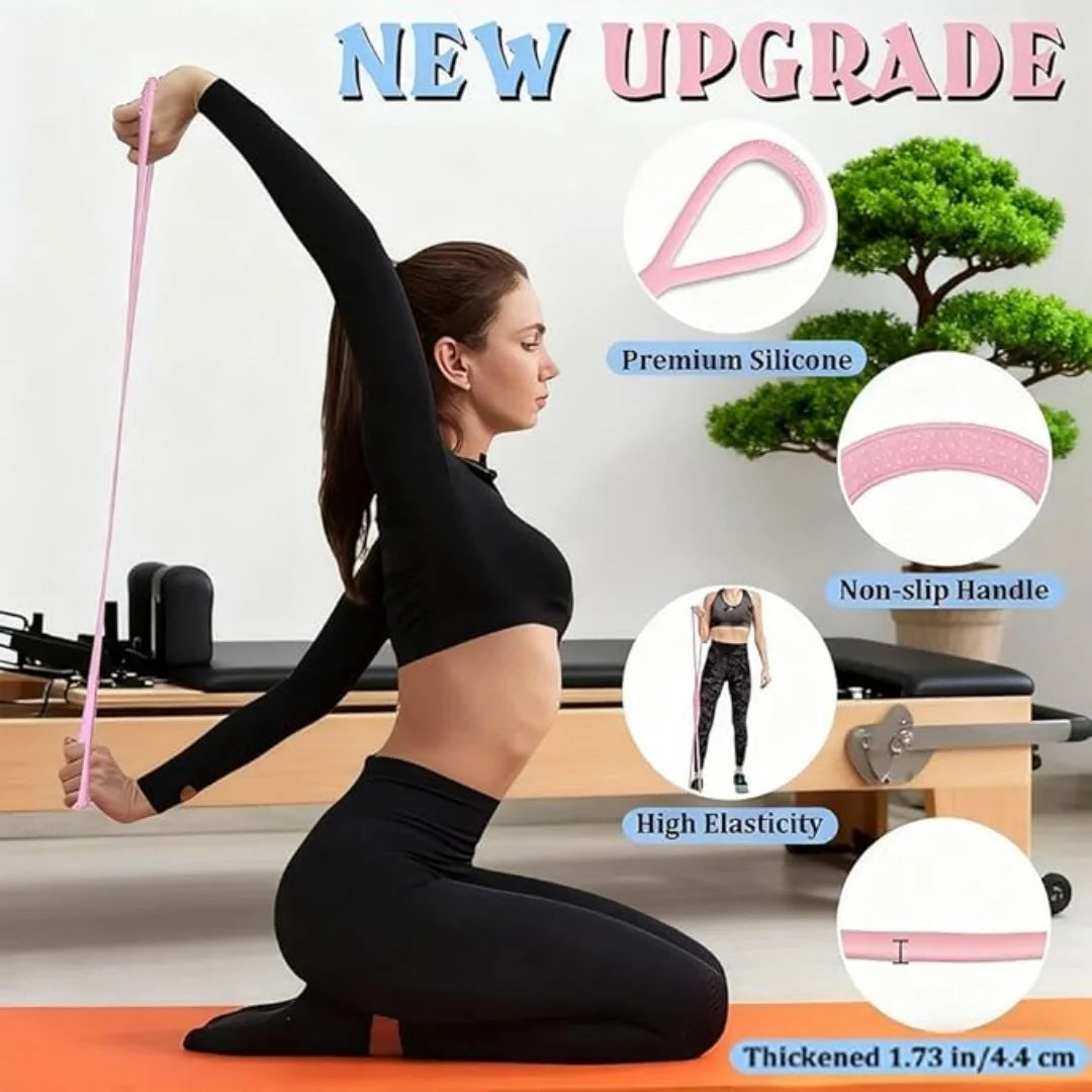 Resistance Bands With Handles Figure 8 Elastic Fitness Band For Home Workout