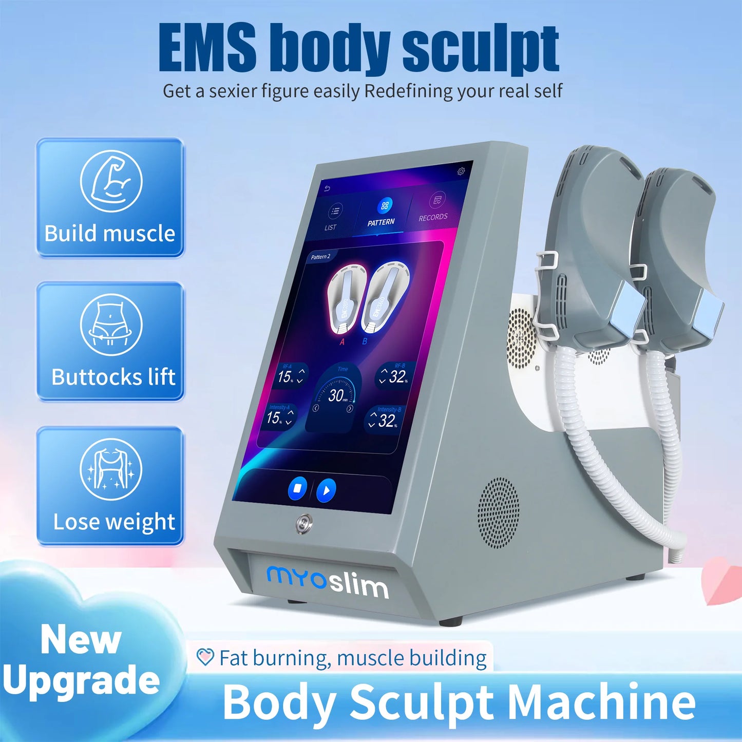 Professional EMS RF Body Sculpting Muscle Stimulator Machine