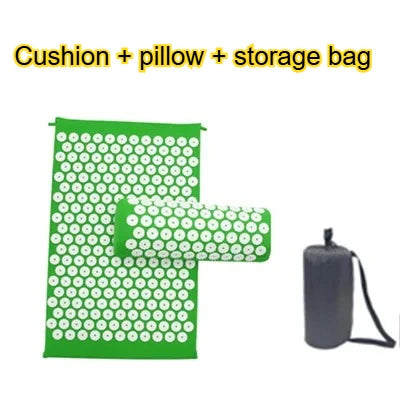 Acupressure Mat And Pillow Set For Neck Back Pain Relief