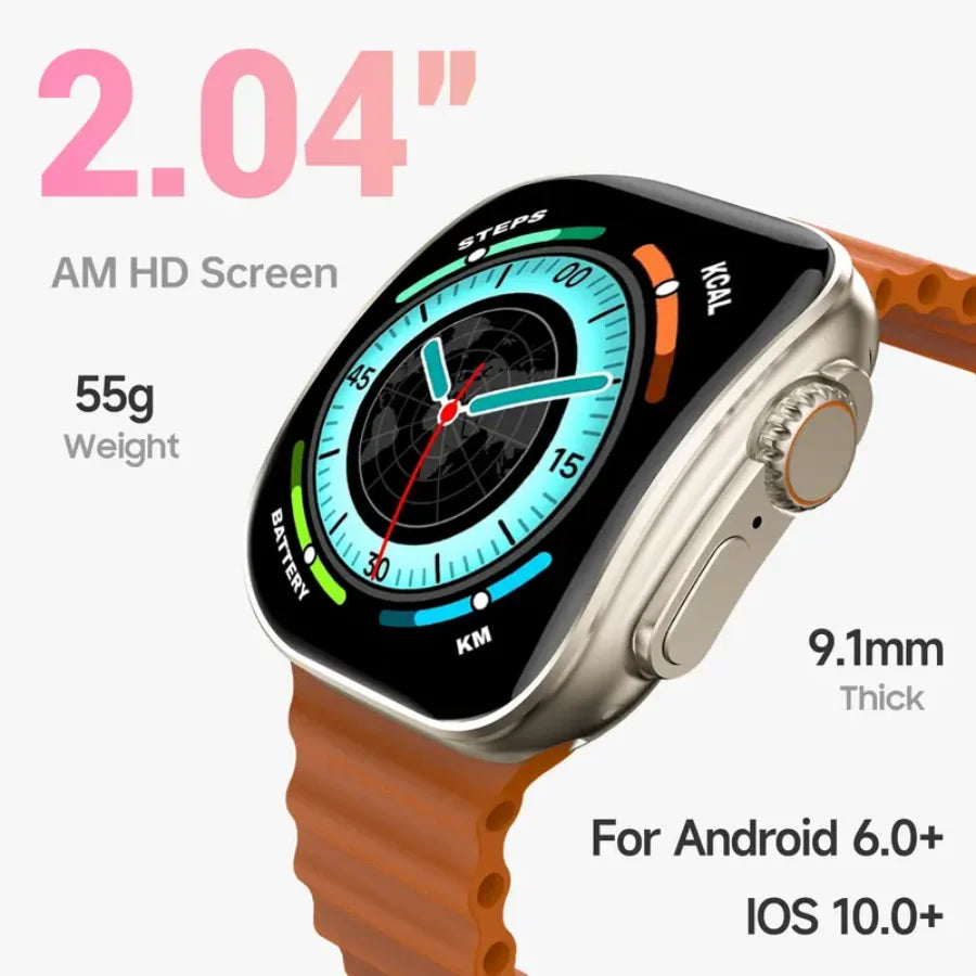 W&O Smart Watch With Call Function And Fitness Tracking
