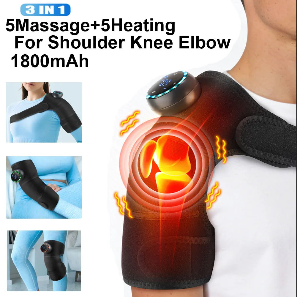 Hailicare Electric Heating Vibration Shoulder Massager Wrap For Comfort