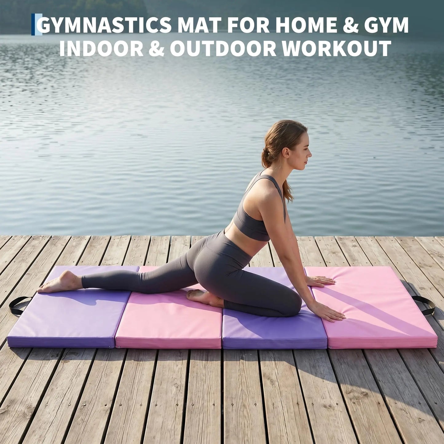 HiMISS Folding Gymnastics Mat For Home Exercise And Training