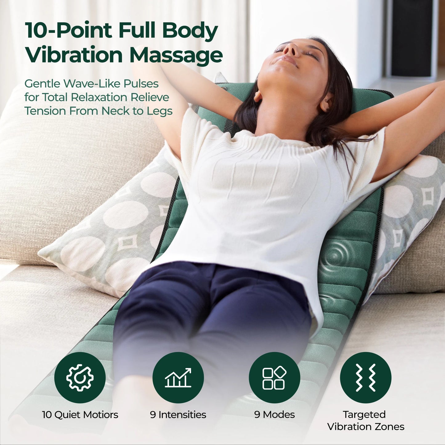 SL-602 Full Body Massage Mat With Heat And Detachable Pad