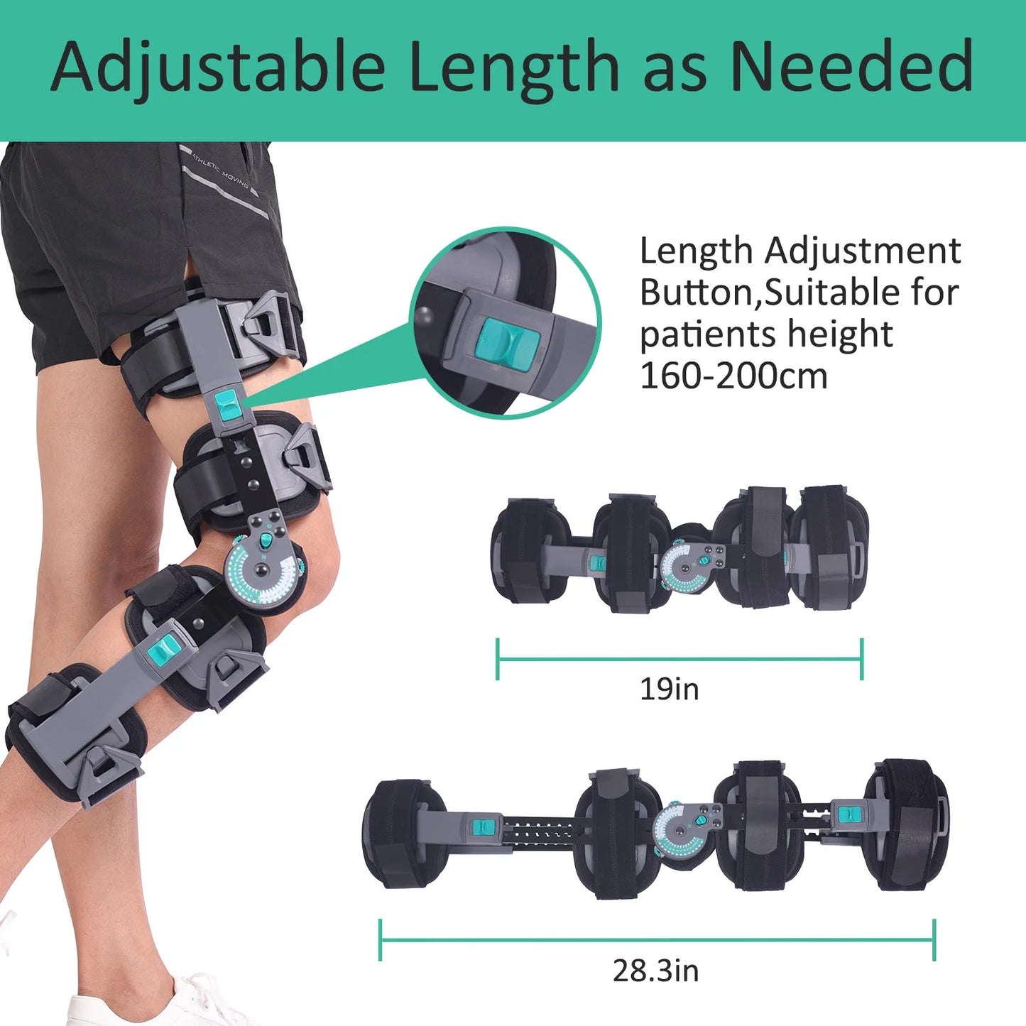KOMZER Hinged Knee Brace Post Op ACL ROM Recovery Support