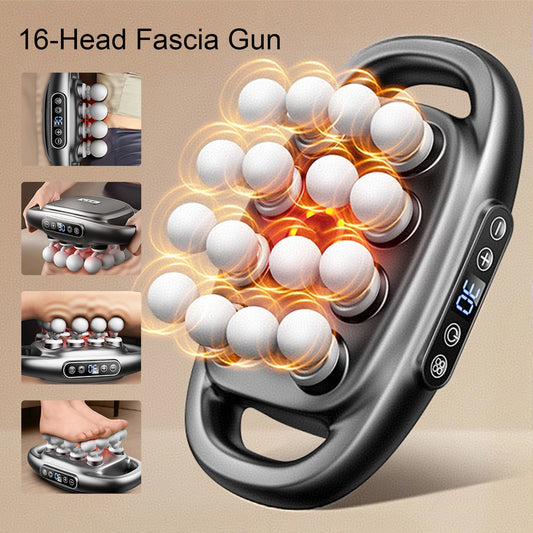 Foreverlily 16-Head Fascia Gun High-Frequency Vibration Massage