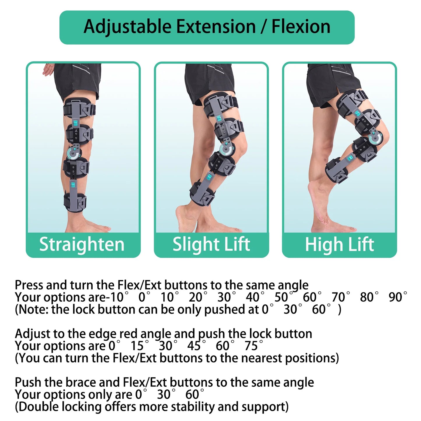 KOMZER Hinged Knee Brace Post Op ACL ROM Recovery Support