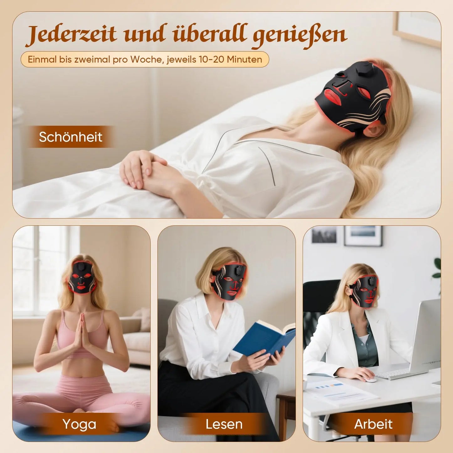 UBilli Silicone Led Face Mask For Anti Aging And Acne