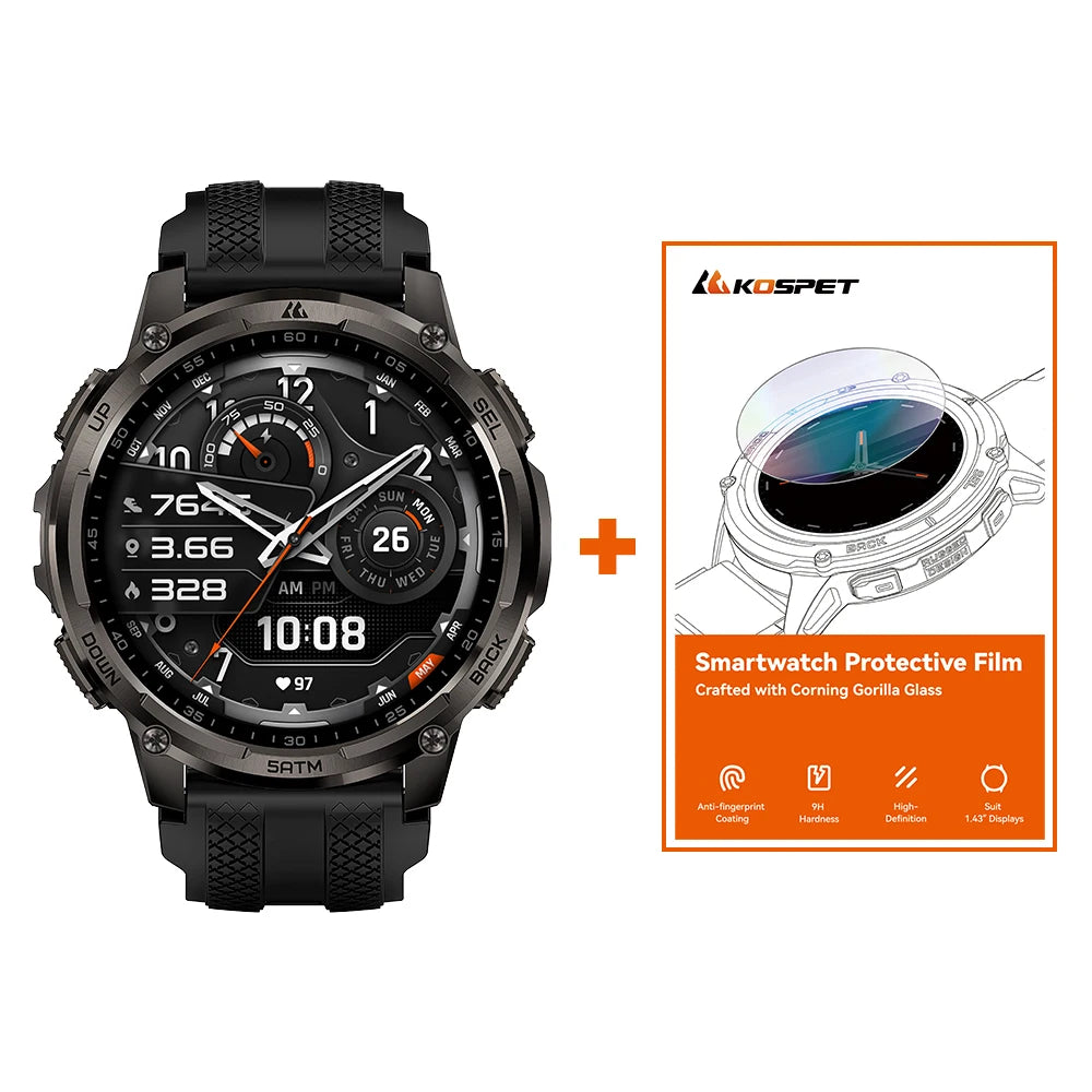 KOSPET Tank T4C Smartwatch Dual Band GPS Waterproof