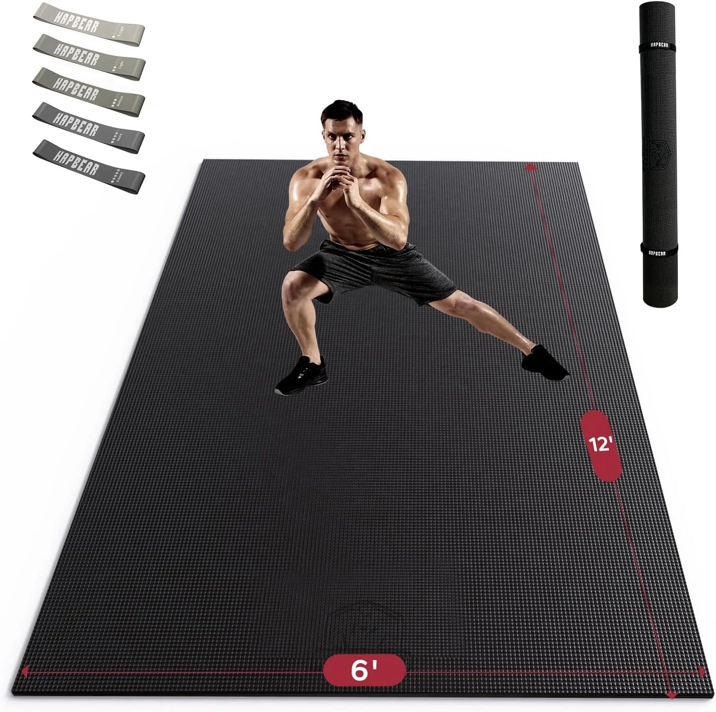 Hapbear High Density Pvc Commercial Grade Fitness Mat