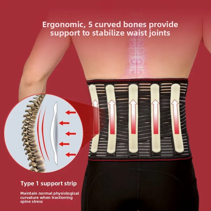 Back Pain Relief Lumbar Brace With 5 Stays For Everyone