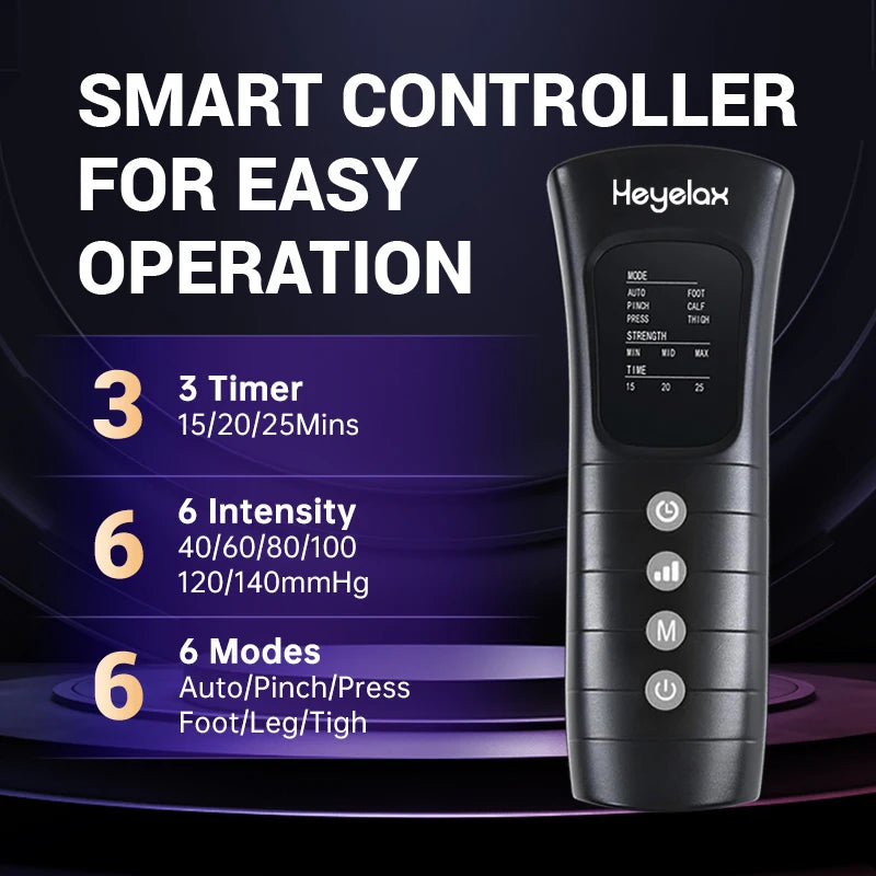 Heyelax Air Compression Leg Massager For Muscle Recovery And Circulation