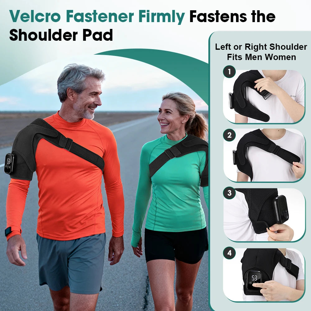 Hailicare Electric Heating Vibration Shoulder Massager Wrap For Comfort