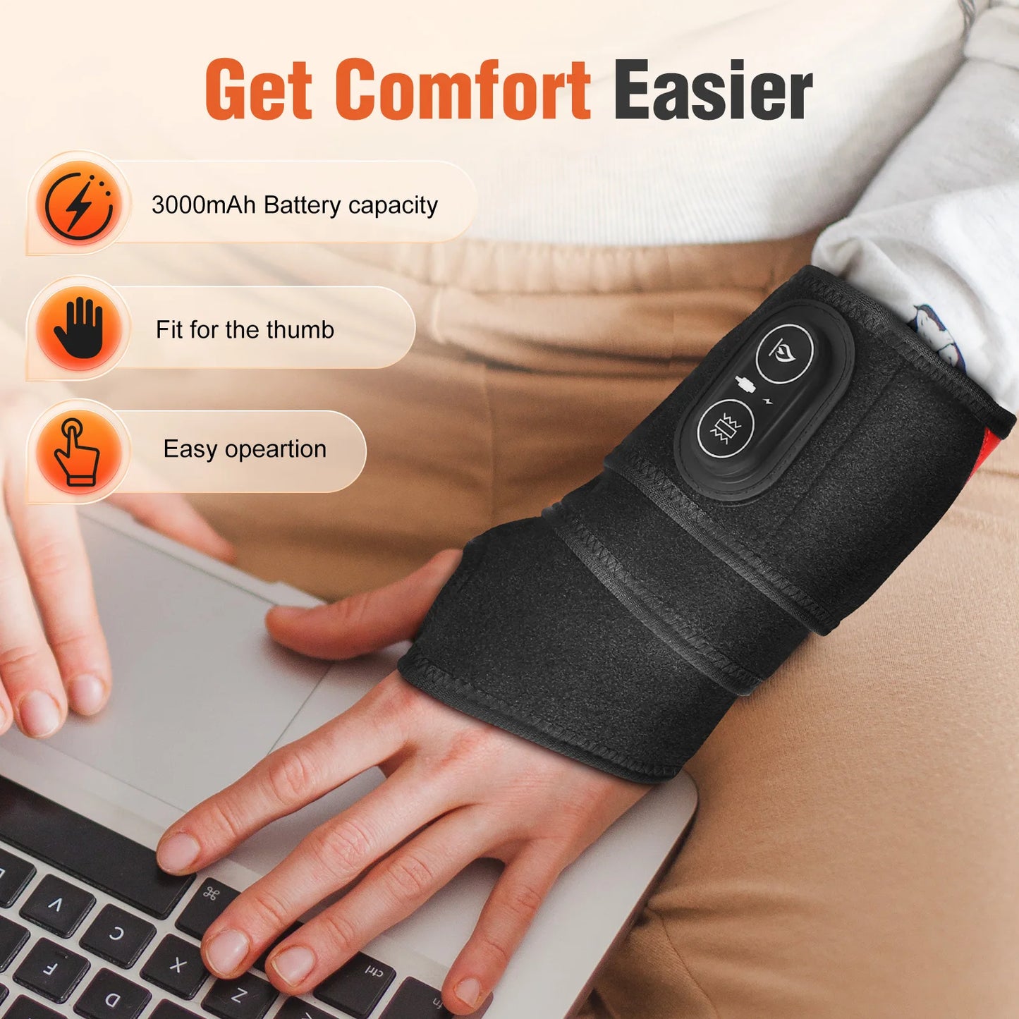 Hailicare Cordless LED Red Light Vibration Heating Wrap