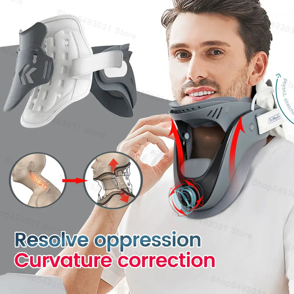 Cervical Neck Traction Device For Home Use And Support