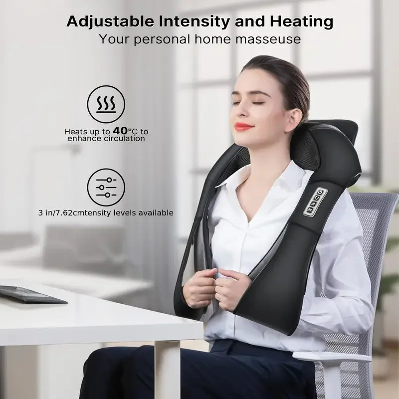 Electric Shiatsu Back Neck Massage Pillow With Heat