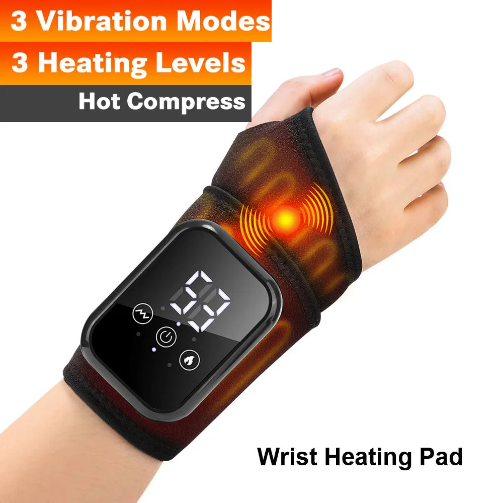 Hailicare Rechargeable Electric Heating Ankle Brace Vibration Massager
