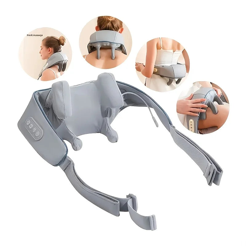 Shiatsu Neck And Shoulder Massager With Heat And Wireless Rechargeable