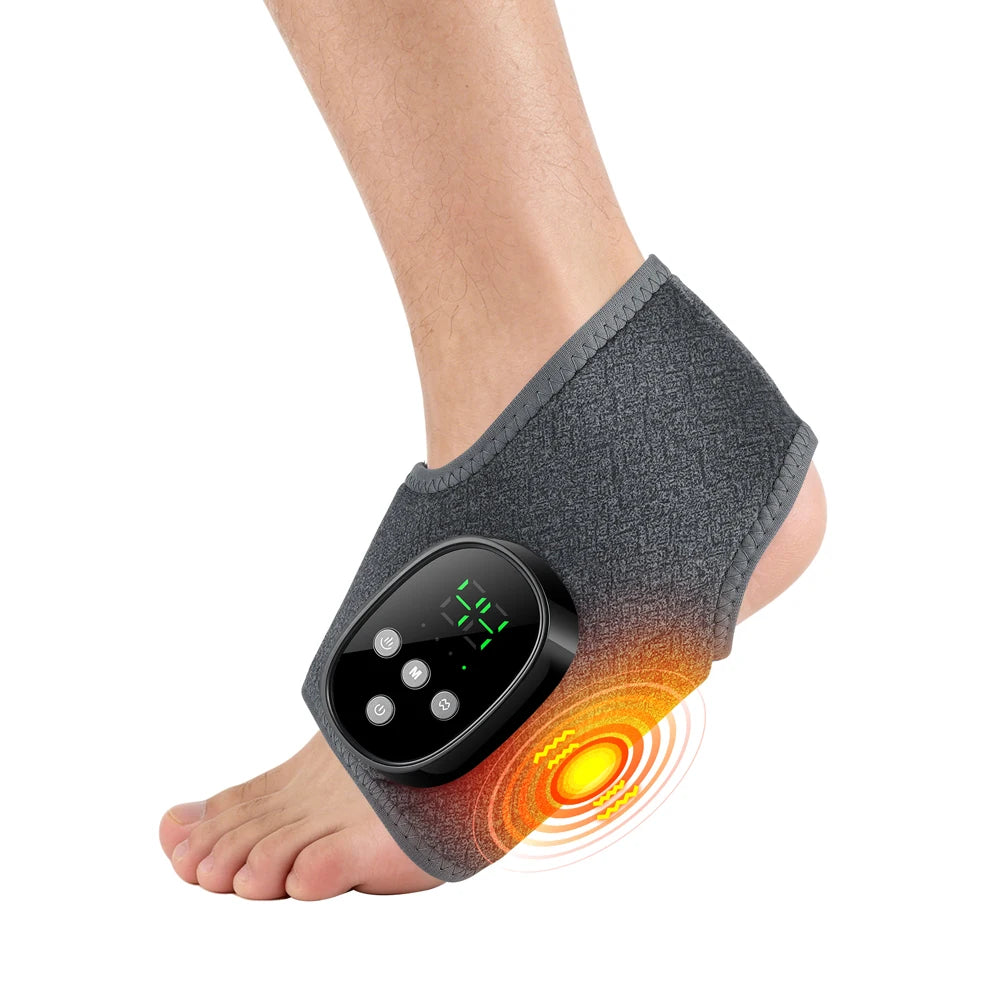 Hailicare Cordless Heated Electric Ankle Foot Massager With Vibrating Wrap